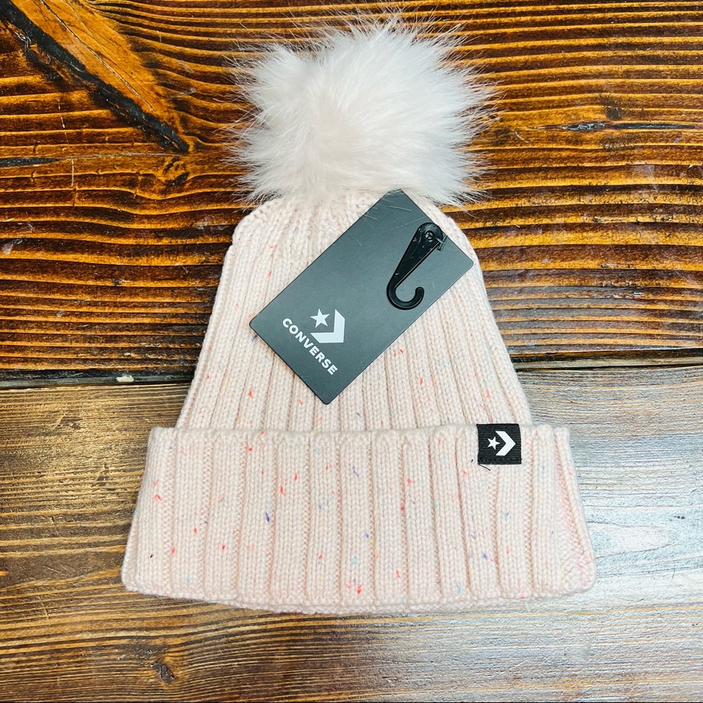 NWT CONVERSE Women’s Pom Beanie in Pink